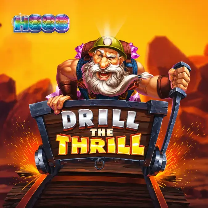 Pemandangan tambang emas dalam slot Drill the Thrill dengan simbol-simbol berkilau